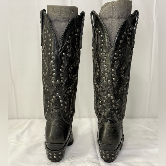 LANE Studded Black Leather Boots! - Picture 8 of 13